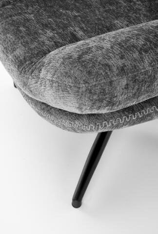 Кресло HALMAR DARIO серый/черный