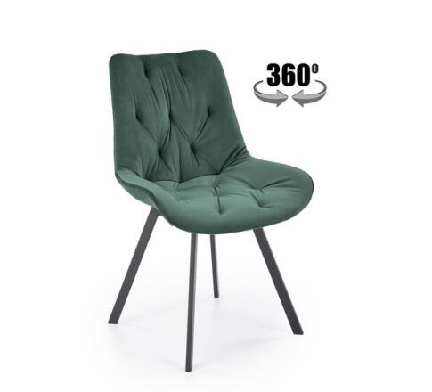 Стул HALMAR K519 темно-зеленый/черный, поворотный
