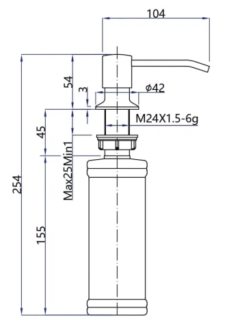 Дозатор GRANFEST Круглый 002 кашемир