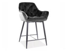 Стул барный SIGNAL CHERRY H-2 Velvet Bluvel 19 черный/черный мат