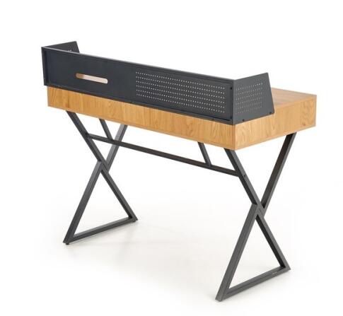 Стол компьютерный HALMAR B43 дуб золотой/черный