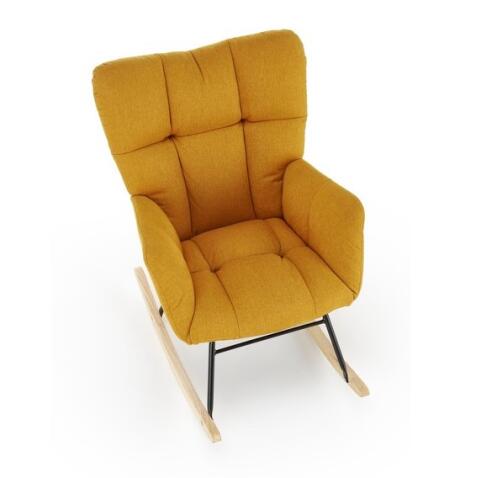 Кресло-качалка HALMAR VASCO горчичный