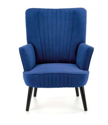 Кресло HALMAR DELGADO темно-синий/черный