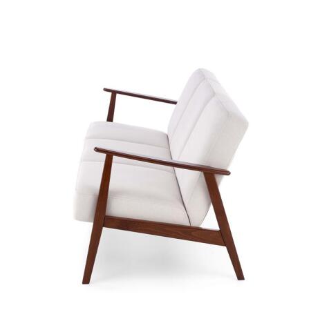 Диван HALMAR MILANO 3S tap. Castel 04 светло-бежевый/орех