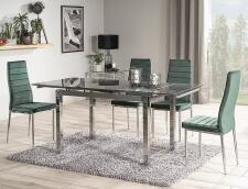 Стол обеденный SIGNAL GD017 черный/хром 110-170/74