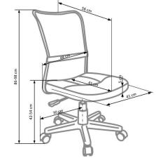 Кресло компьютерное HALMAR DINGO серо-черный/черный