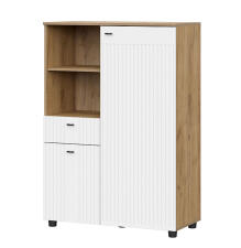 Тумба многофункциональная SV-МЕБЕЛЬ (МС Милан К) Дуб Золотой/Белый Матовый