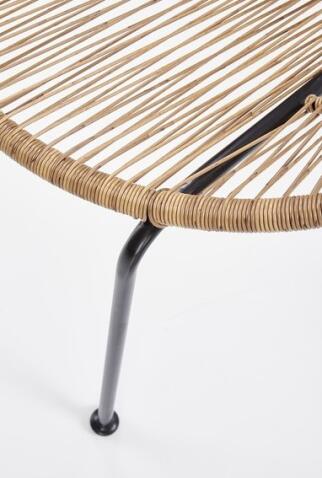 Стул HALMAR BARI ротанг/черный