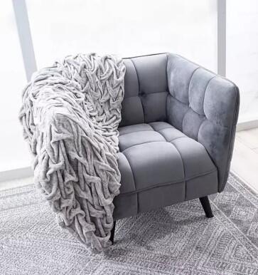 Кресло SIGNAL CASTELLO 1 Velvet Bluvel 14 серый/венге