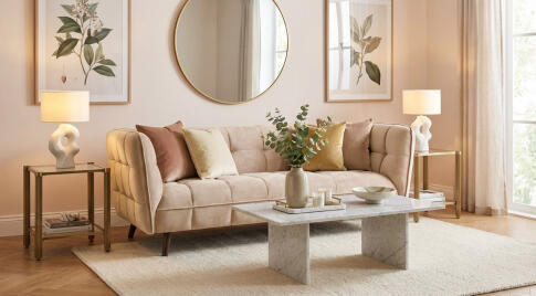 Диван SIGNAL CASTELLO 3 Velvet Bluvel 28 бежевый/венге