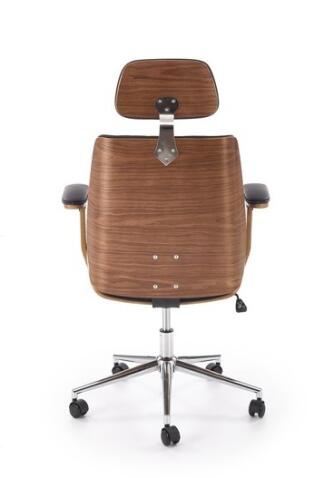 Кресло компьютерное HALMAR TIMBER черный/орех