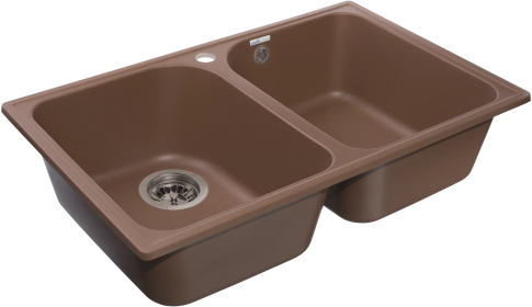 Кухонная мойка GRANFEST QUARZ Z-15 терракот + сифон