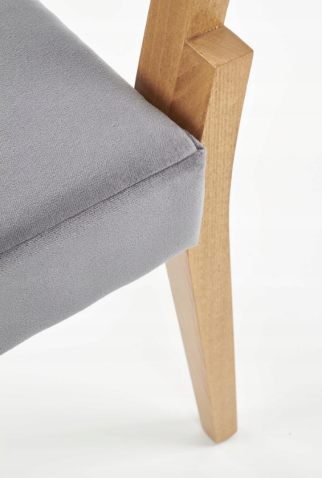 Стул HALMAR SORBUS серый/дуб медовый