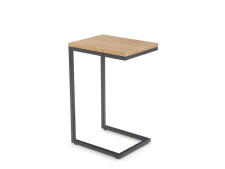 Стол журнальный HALMAR NISA дуб золотой/черный, 40/30/60