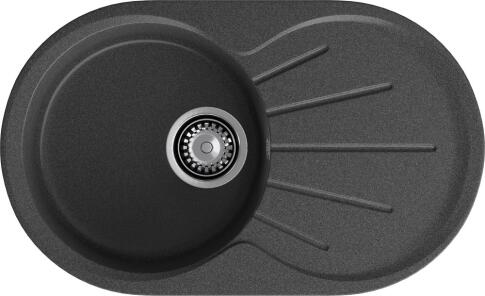 Кухонная мойка GRANFEST RONDO R-750L графит