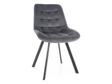 Стул SIGNAL MONTI Velvet Bluvel 14 серый/черный, поворотный