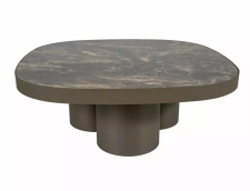 Стол журнальный SIGNAL STELLA A Ceramic черный Vulcano/медный 100/100