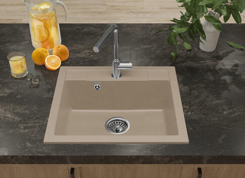 Кухонная мойка GRANFEST QUADRO Q-561 песочный