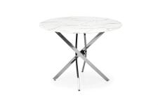 Стол обеденный HALMAR RAYMOND 3 белый/серебряный 100