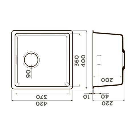 Кухонная мойка Omoikiri Kata 40-U-WH Artgranit/белый