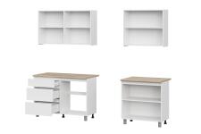 Кухонный гарнитур NN Мебель "Денвер" (2,0м) Серия 2 SAFE Белый/Дуб Сонома