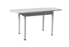 Стол ВВР Раздвижной пластиковый Мрамор марквина белый/Прямое белый, 110-150/70