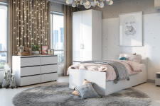 Комод NN Мебель (МС Токио) Белый текстурный, 6 ящ.