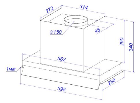 Вытяжка ZORG TECHNOLOGY AERIA 1280 60 S черный