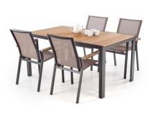 Стол обеденный HALMAR FIERRO P коричневый/черный
