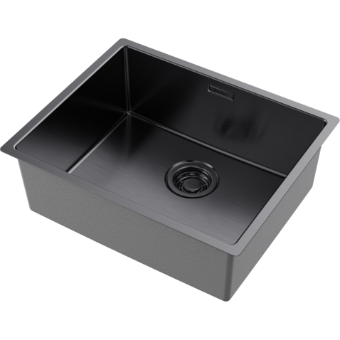 Кухонная мойка из нержавейки Omoikiri Tadzava 54-U/I-GM Ultra вороненая сталь