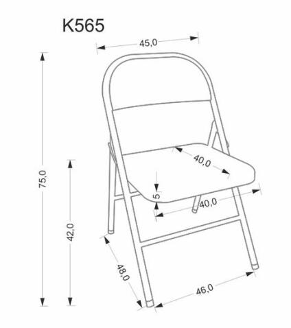 Стул HALMAR K565 белый, складной