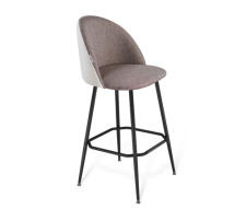 Стул барный Sheffilton SHT-ST35-3/S131 тростниковый сахар/зефирный/черный муар