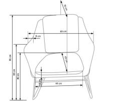 Кресло HALMAR SOFT 2 серый/черный