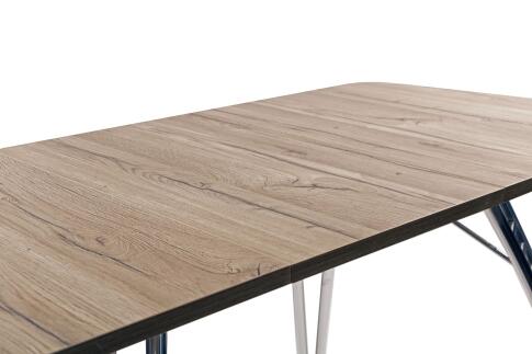 Стол ВВР Раздвижной пластиковый Дуб кера/паук хром 110-150/70