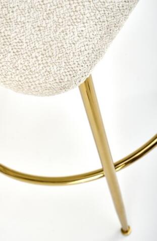 Стул барный HALMAR H116 кремовый/золотой