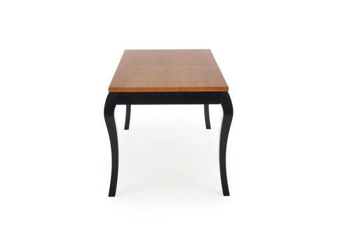 Стол обеденный HALMAR WINDSOR дуб темный/черный 160-240/90