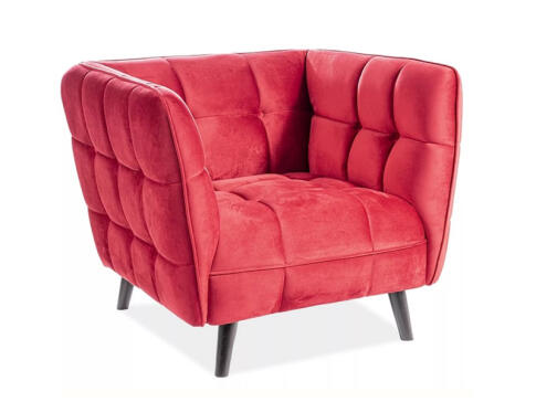 Кресло SIGNAL CASTELLO 1 Velvet Bluvel 59 бордовый/венге