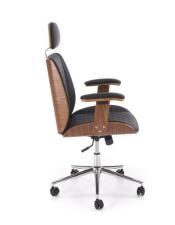 Кресло компьютерное HALMAR TIMBER черный/орех