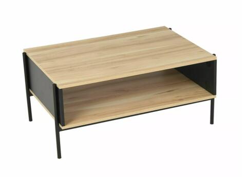 Стол журнальный SIGNAL KARINA A дуб/черный мат 90/60