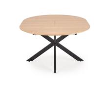 Стол обеденный HALMAR ACORD натуральный/черный 120-200/120