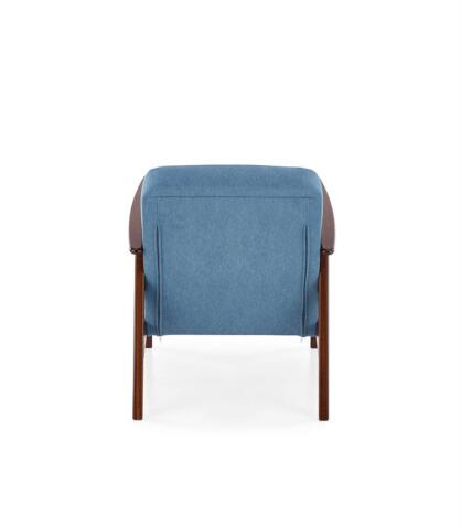 Кресло HALMAR MILANO 1S tap. Castel 74 синий/орех