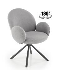 Стул HALMAR K498 серый/черный, поворотный
