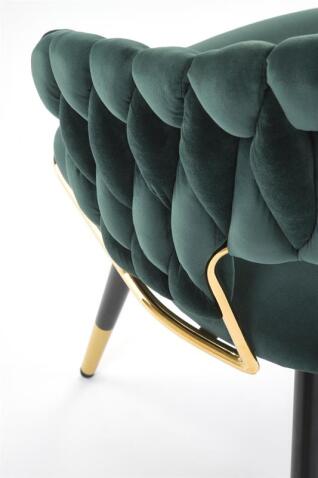 Стул HALMAR K551 зеленый/черный/золотой