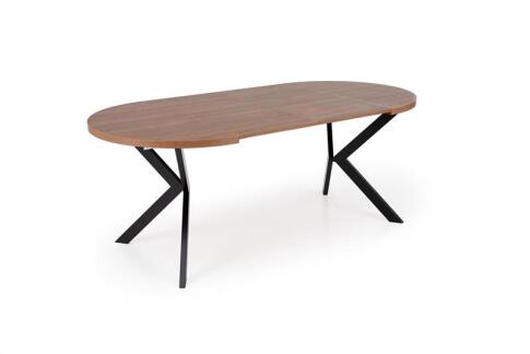 Стол обеденный HALMAR PERONI орех/черный 100-250/100