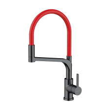 Смеситель для кухни Omoikiri Sinto 2 Plus GM R вороненая сталь/красный