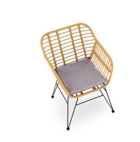 Стул HALMAR K541 серый/натуральный/черный