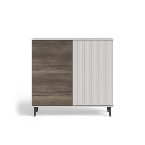 Комод HALMAR RANDOM 2 KM-2 кашемир/орех/черный