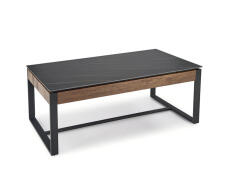 Стол журнальный HALMAR RAMONA черный мрамор/ореховый