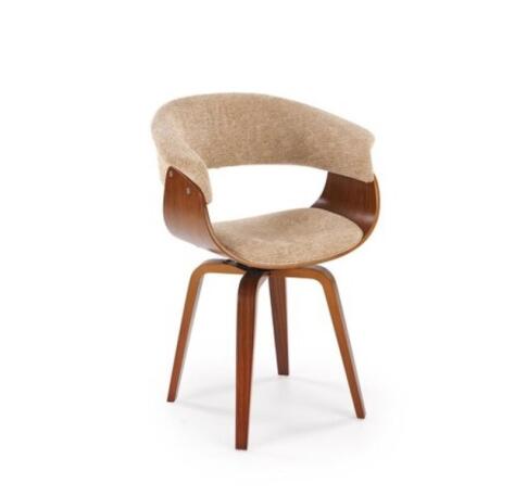 Стул HALMAR K545 бежевый/орех