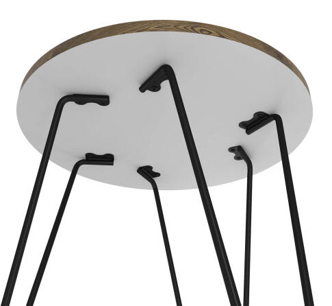 Стол журнальный Sheffilton SHT-CT79 светлый орех/черный муар